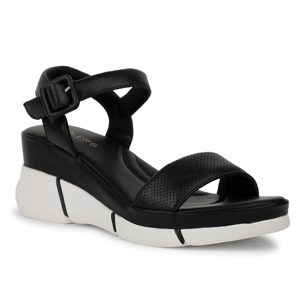 Healers Casual Black Sandal For Women ZQ-RN-L70 By Liberty