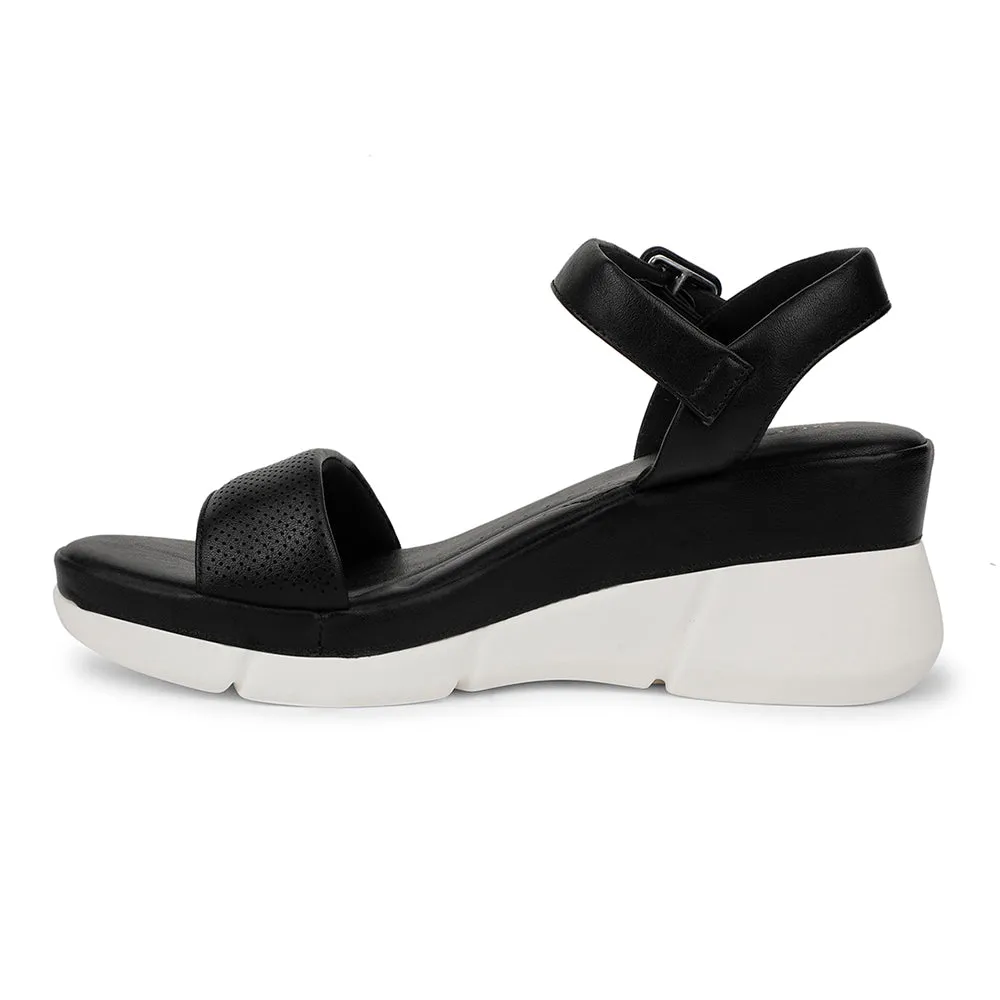 Healers Casual Black Sandal For Women ZQ-RN-L70 By Liberty