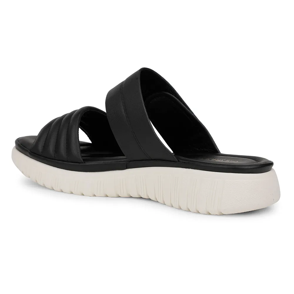 Healers Casual Black Slipper For Women ZQ-RN-L67 By Liberty