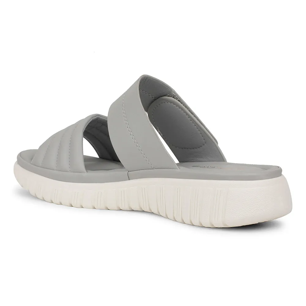 Healers Casual Light Grey Slipper For Women ZQ-RN-L67 By Liberty