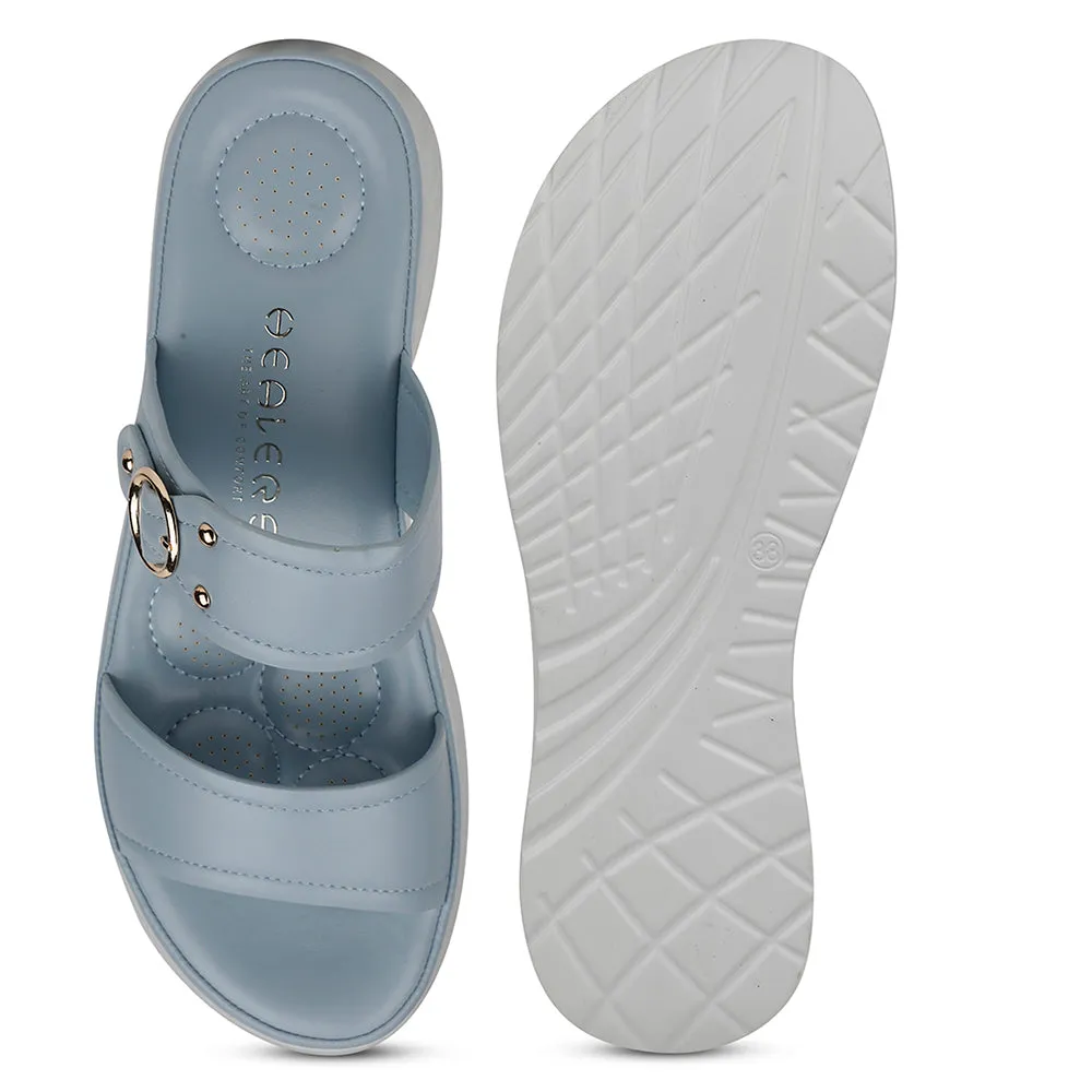 Healers Casual Sky Blue Slipper For Women ZQ-AL-SL02 By Liberty