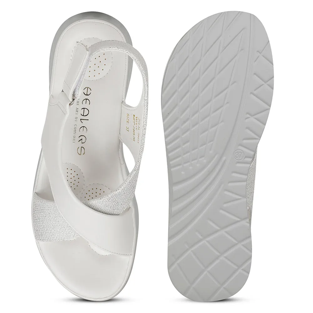 Healers Casual White Sandal For Women ZQ-AL-SN03 By Liberty