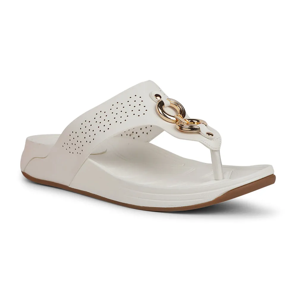 Healers White Casual Slipper For Women ZQ-AL-TH06 By Liberty