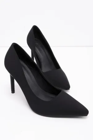 Heel Court Shoe Black