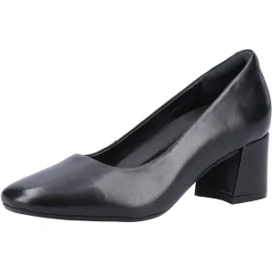 Hush Puppies Alicia Court Shoe Black Leather Female Court Ladies Shoes
