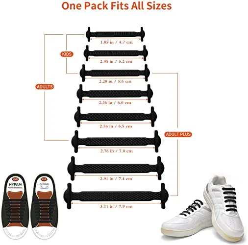 HYFAM No Tie Shoelaces for Adults