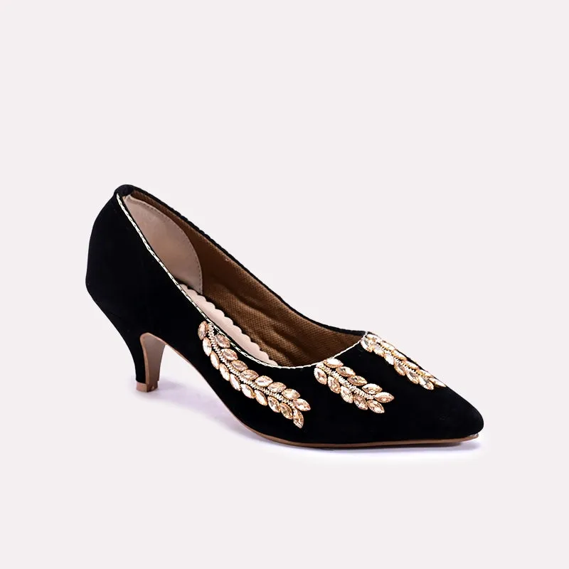 Indira Black Court Shoes 0431221