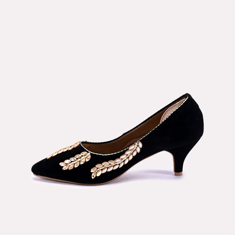 Indira Black Court Shoes 0431221