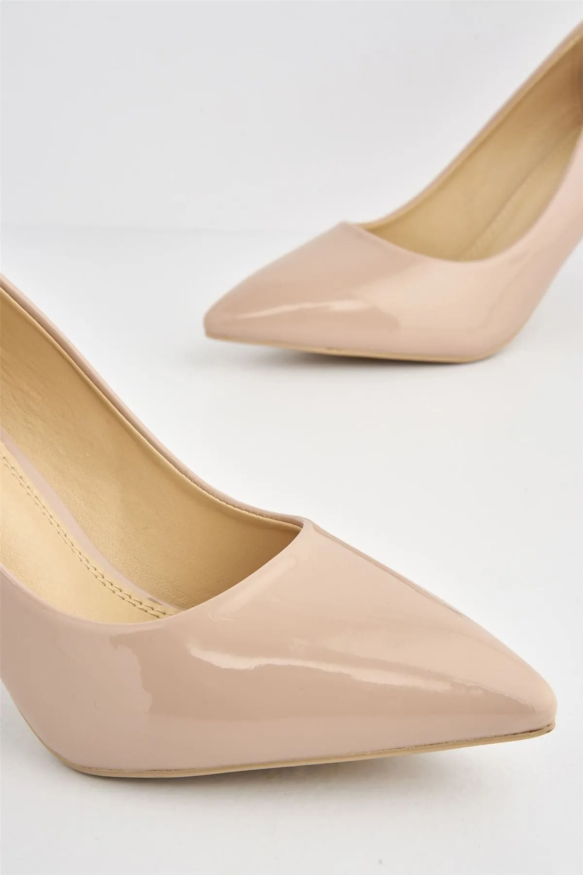 Ingrid Pointed Toe Court Heels in Nude