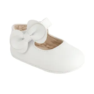 Jade Infant White MJ W/ Bow - 4185