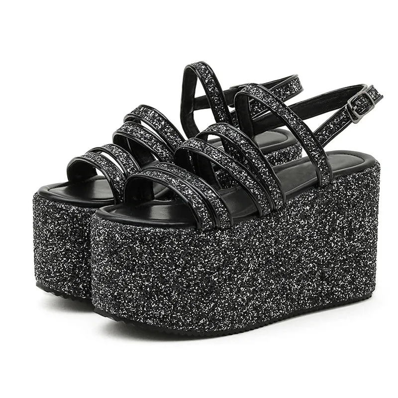 Joskaa 2024 New Chunky Platform Shoes Sandals