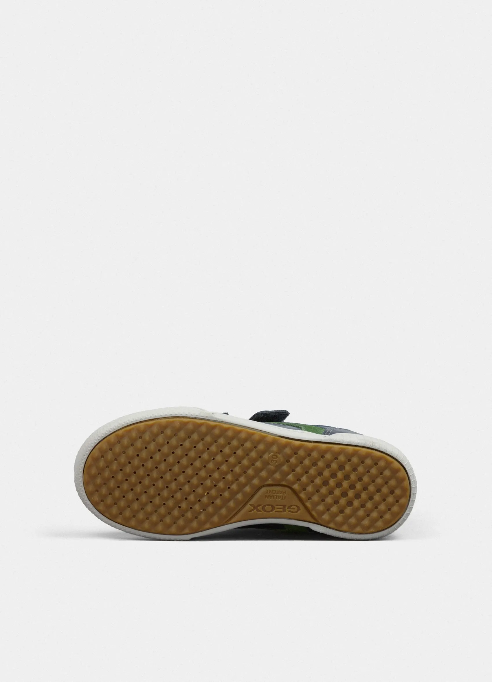 Junior Poseido Navy and Green Trainers