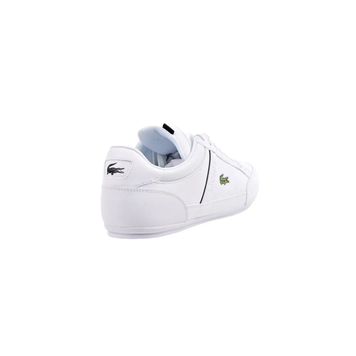 LACOSTE 7-42CMA0014147 CHAYMON 0121 1 MN'S (Medium) White/Black Synthetic &  Leather Lifestyle Shoes