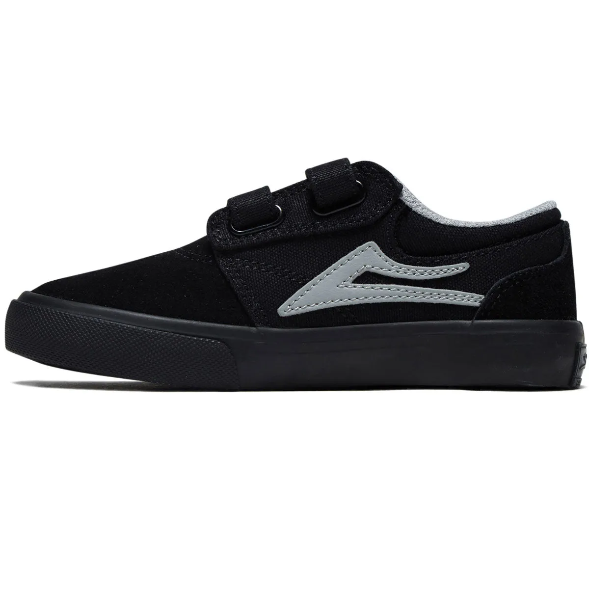 Lakai Youth Griffin Shoes - Black Suede/Black