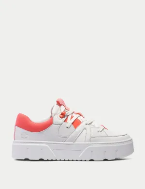 Laurel Court Lace-Up Low Trainer - White