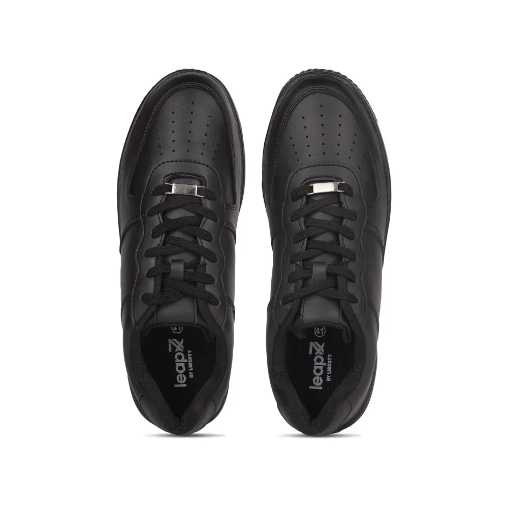 Leap7x Casual Black Lacing Sneakers For Men SPORTSTAR1 By Liberty