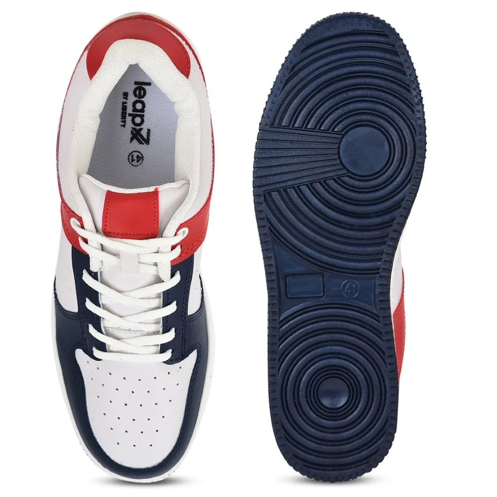 Leap7x Casual Navy Blue Lacing Sneakers For Men SPORTSTAR By Liberty