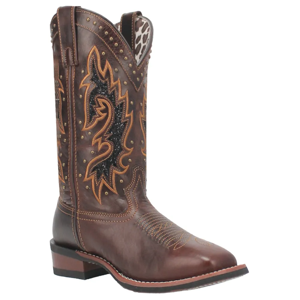 Lockhart Studded Embroidered Square Toe Cowboy Boots