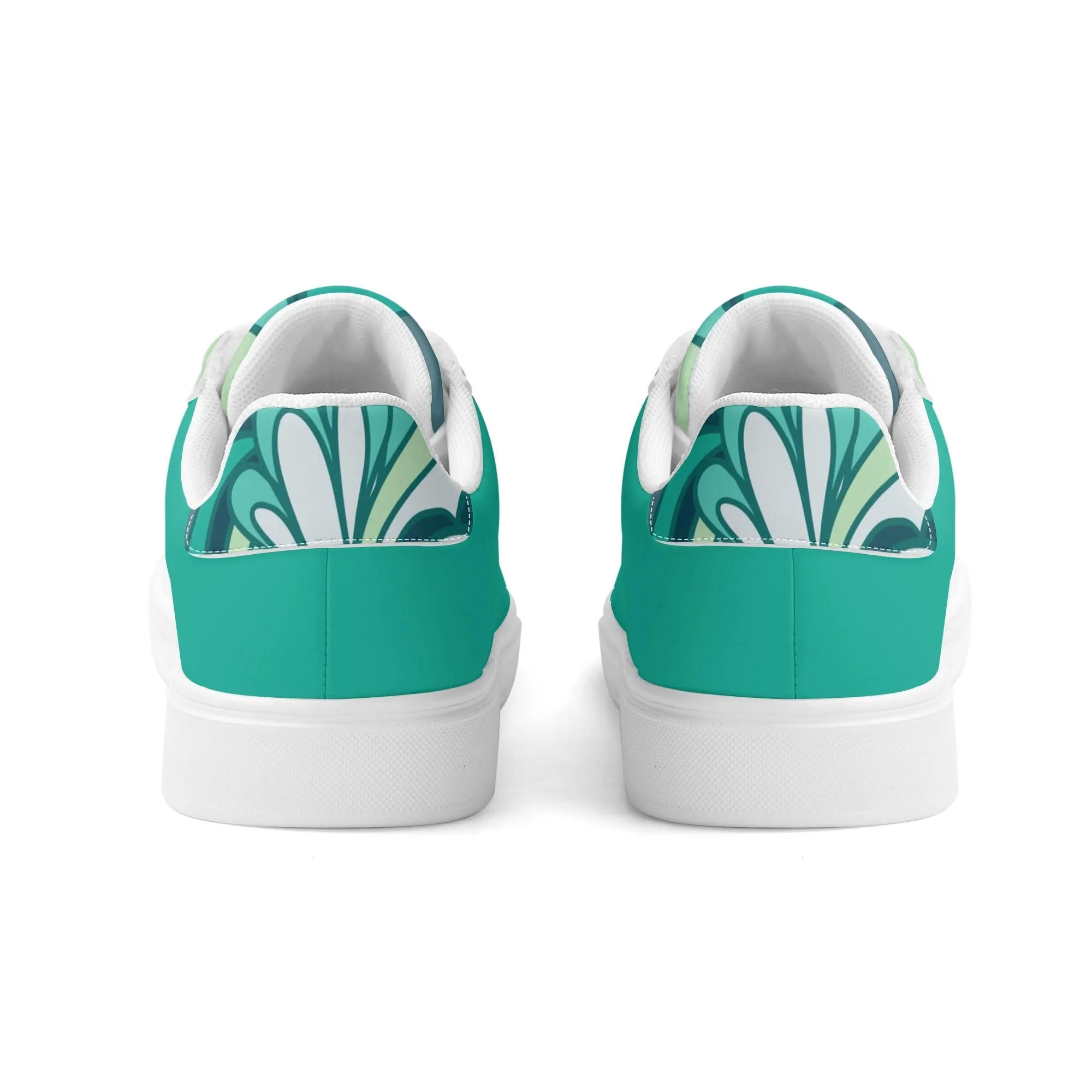 Mima Mix Low Top Faux Leather Skate Sneakers