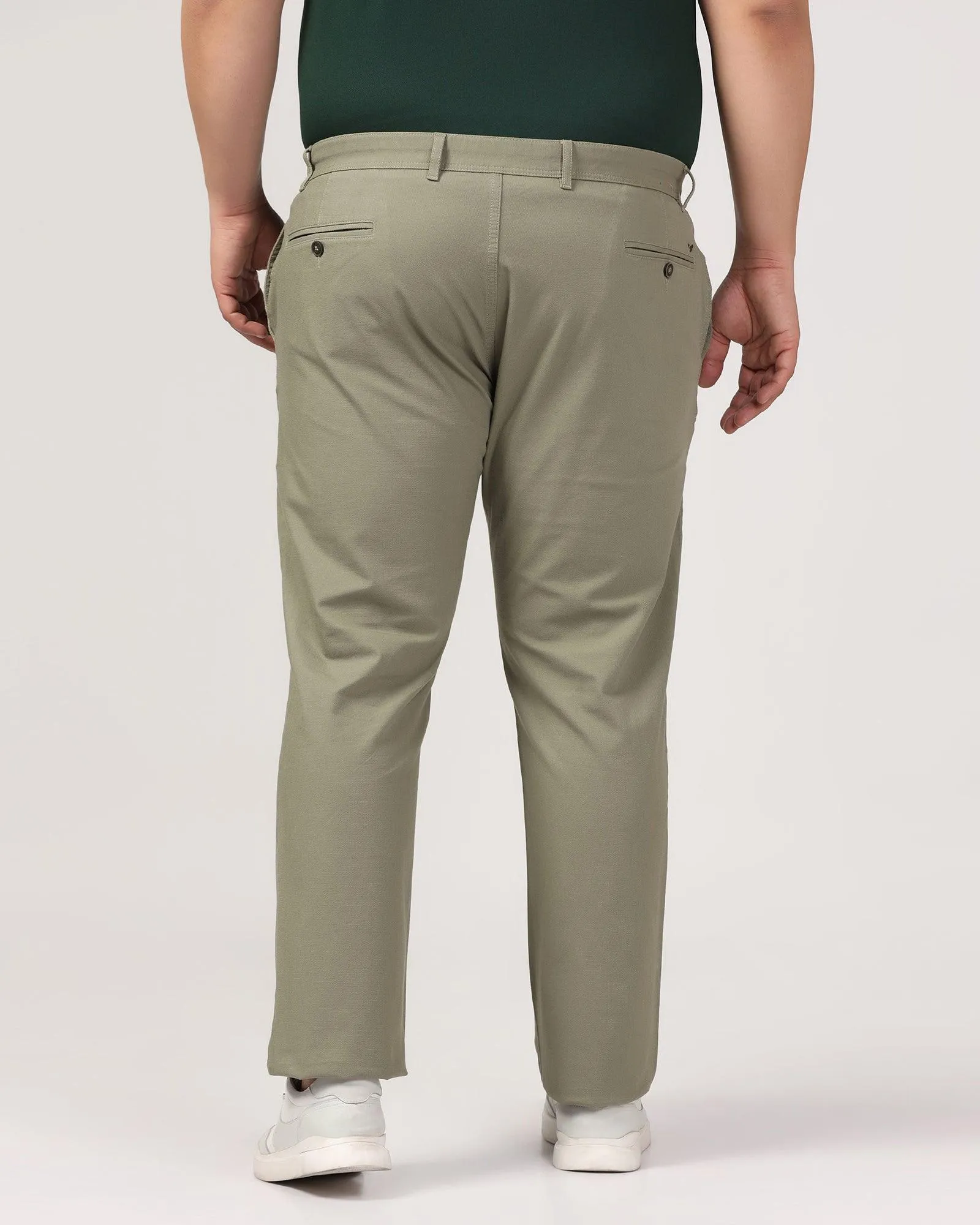 Must Haves Slim Fit B-91 Casual Olive Solid Khakis - Kiler