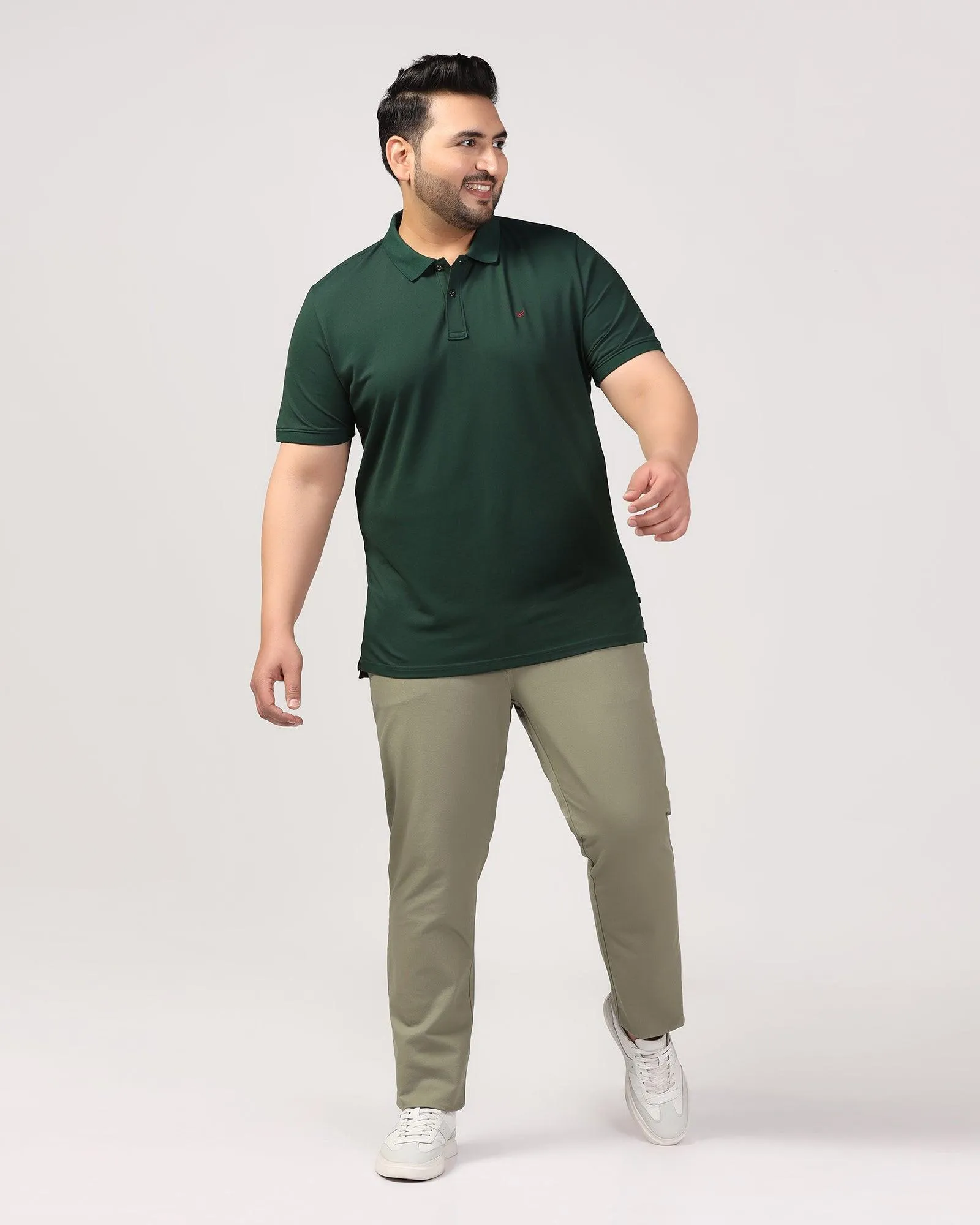 Must Haves Slim Fit B-91 Casual Olive Solid Khakis - Kiler