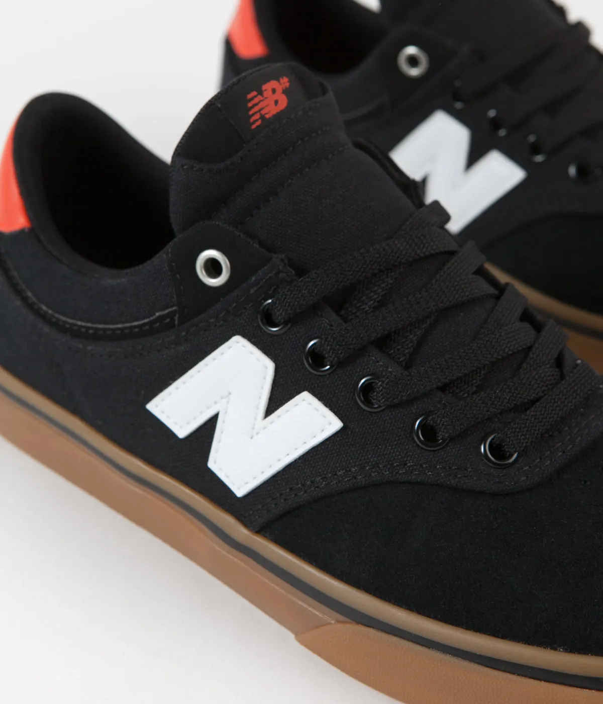 New Balance Numeric 255 Shoes - Black / Gum / Red