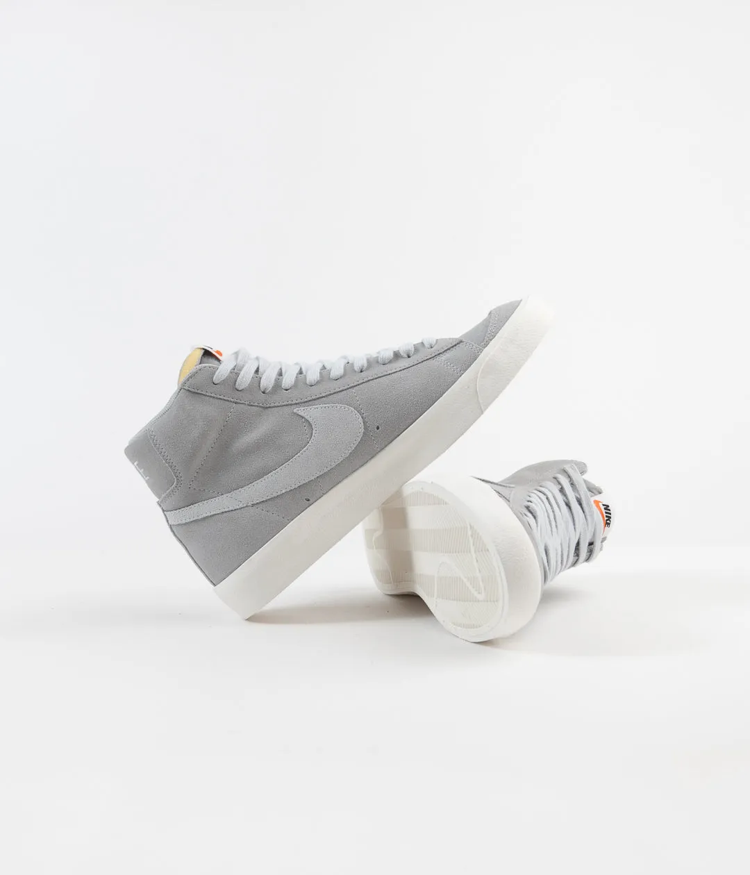 Nike Blazer Mid '77 Suede Shoes - Wolf Grey / Pure Platinum - Sail