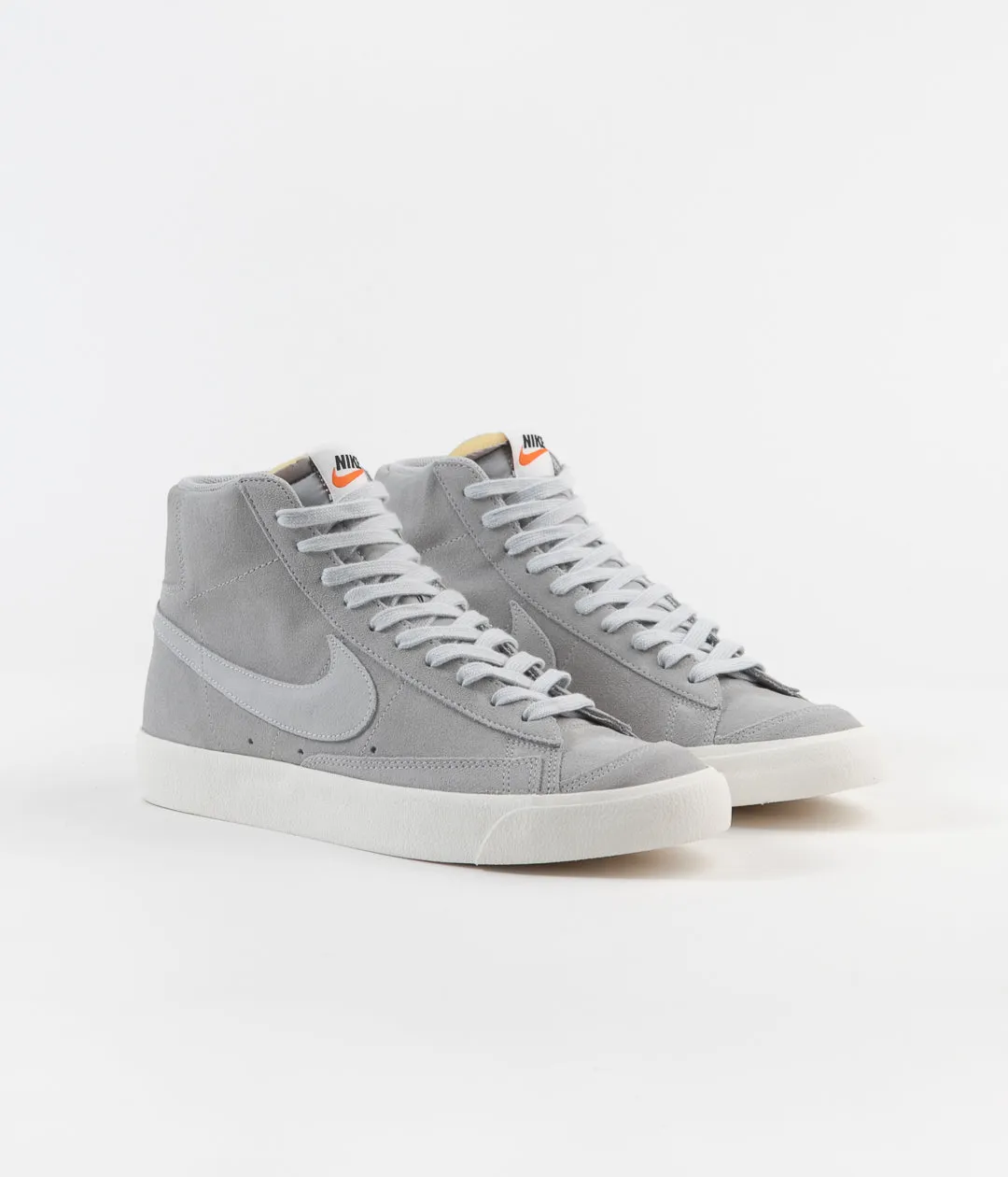 Nike Blazer Mid '77 Suede Shoes - Wolf Grey / Pure Platinum - Sail