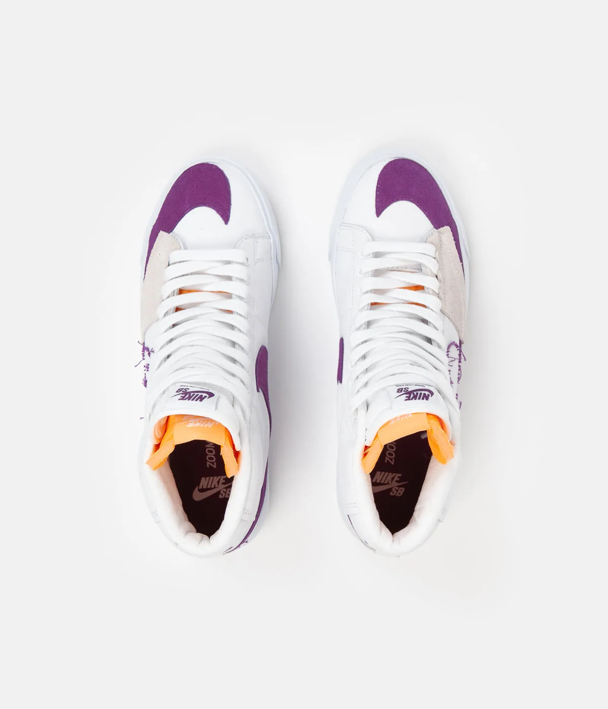 Nike SB Blazer Mid Edge Shoes - White / Viotech - White