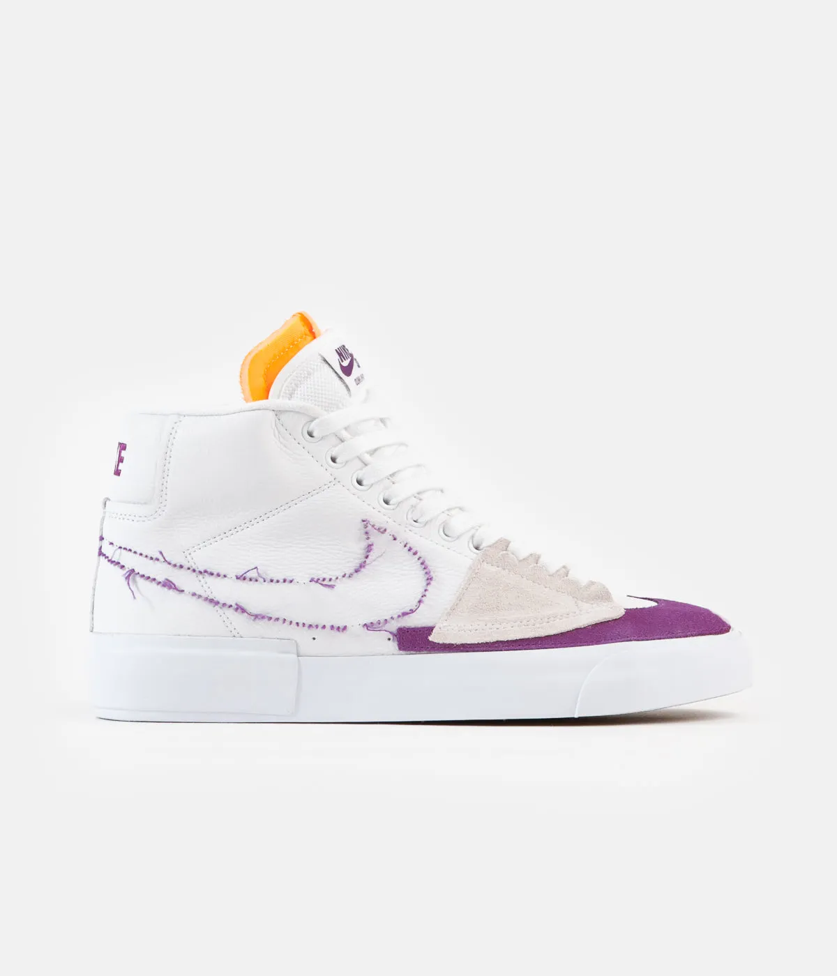 Nike SB Blazer Mid Edge Shoes - White / Viotech - White