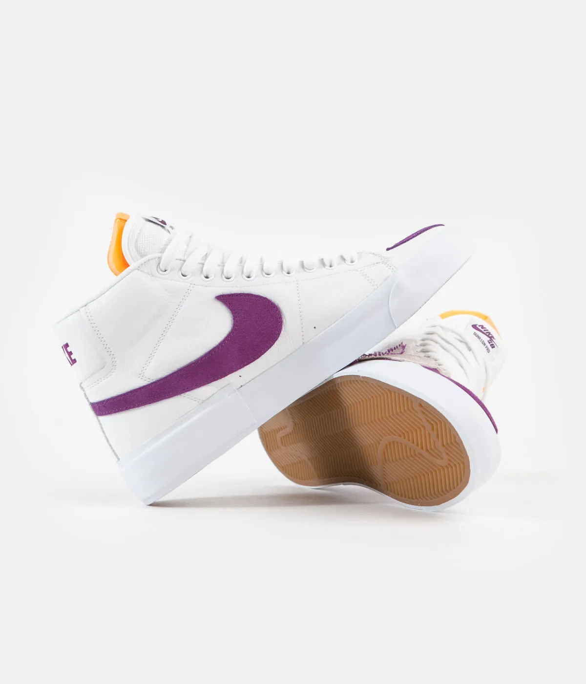 Nike SB Blazer Mid Edge Shoes - White / Viotech - White