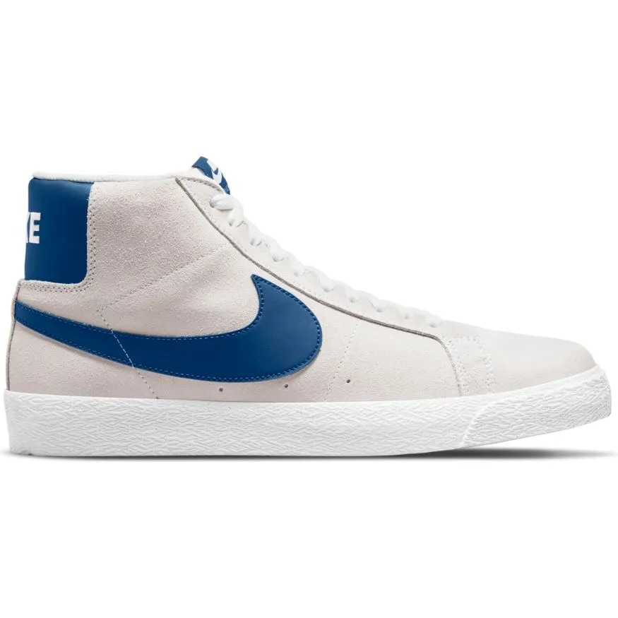 Nike SB Blazer Mid Skate Shoe - White/Court Blue-White-White