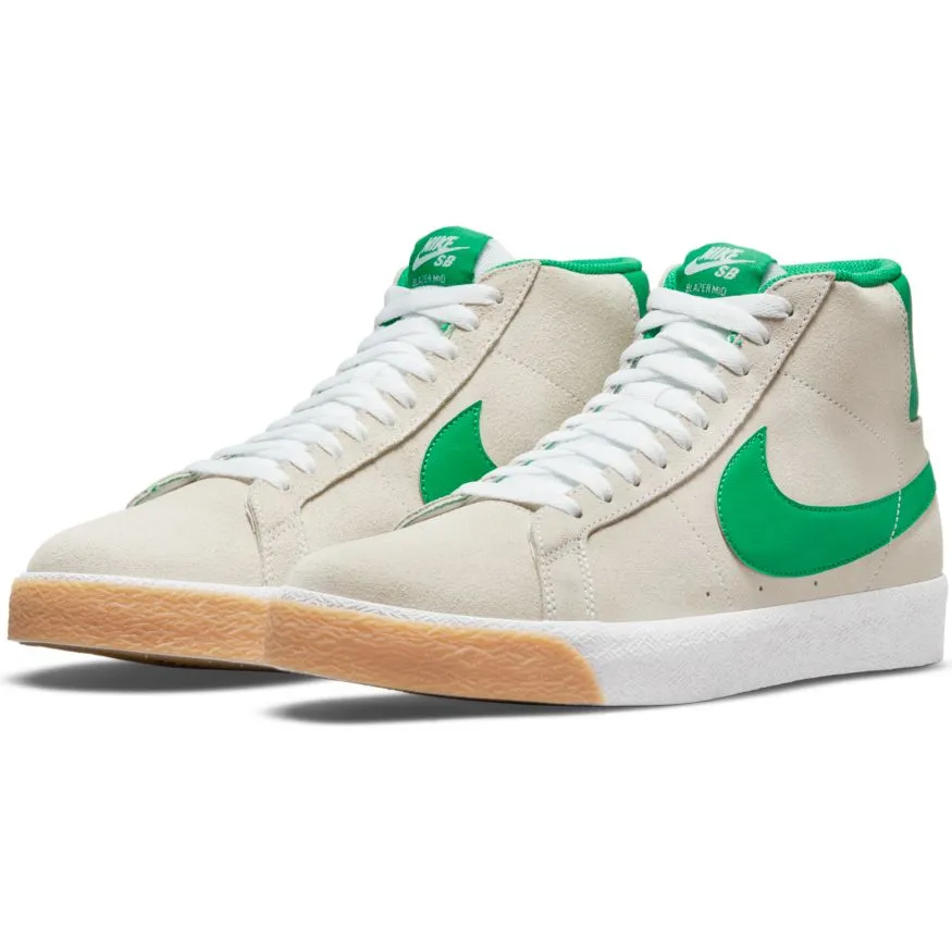 Nike SB Blazer Mid Skate Shoe - White/Lucky Green-White-Coconut Milk