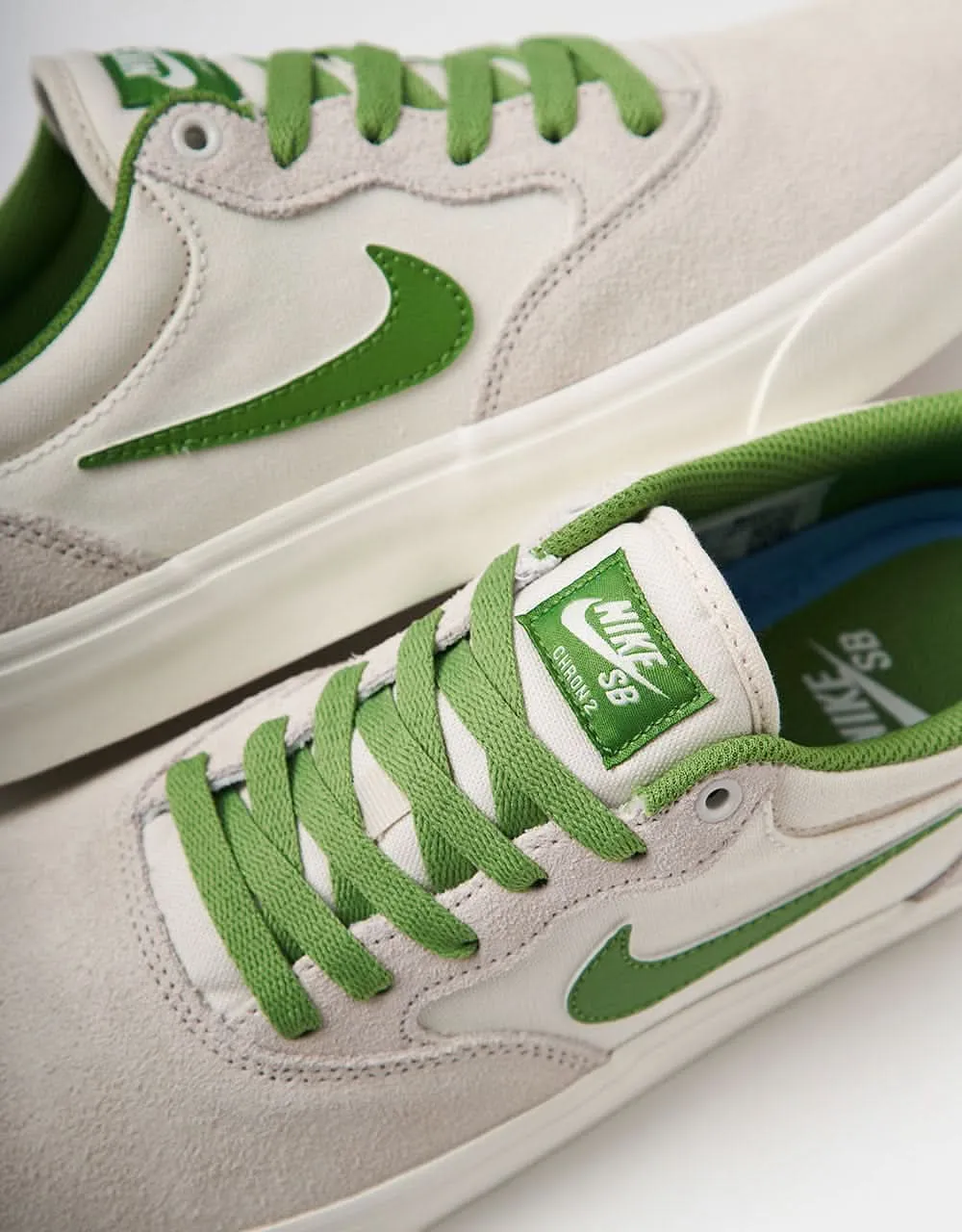 Nike SB Chron 2 Skate Shoes - Phantom/Chlorophyll-Summit White-Sail