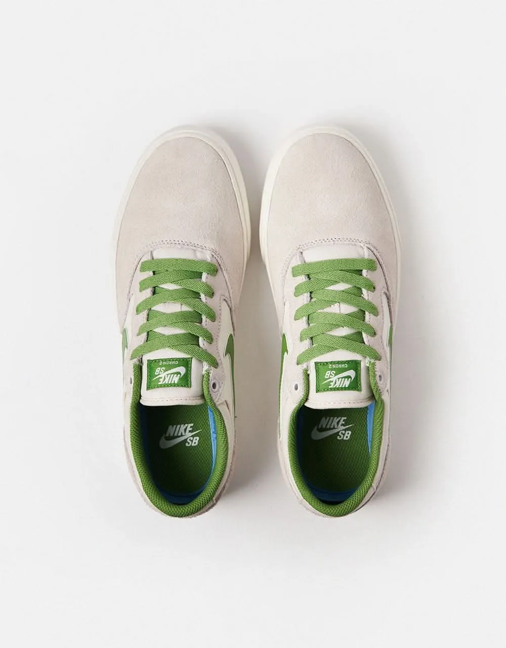 Nike SB Chron 2 Skate Shoes - Phantom/Chlorophyll-Summit White-Sail