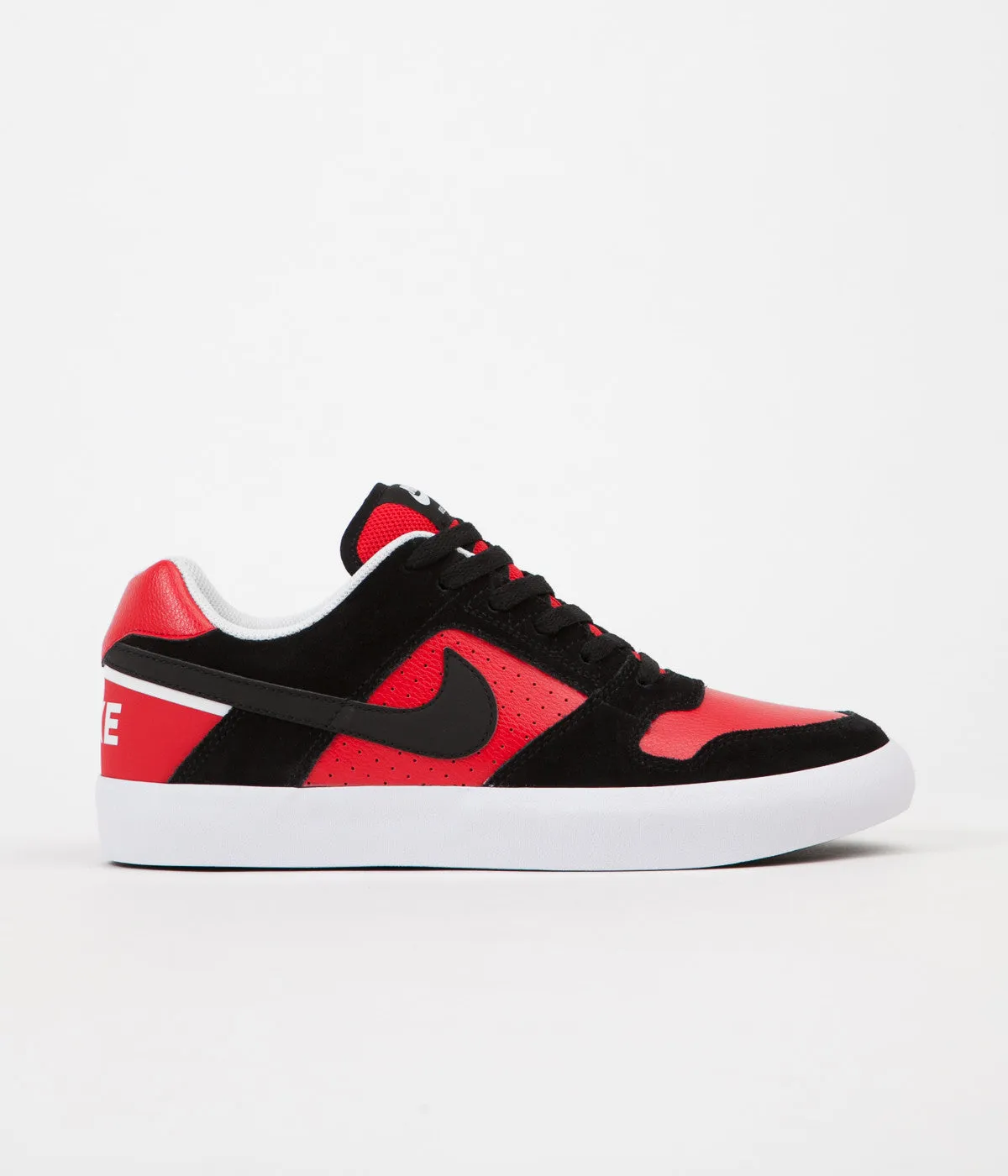 Nike SB Delta Force Vulc Shoes - Black / Black - University Red - White