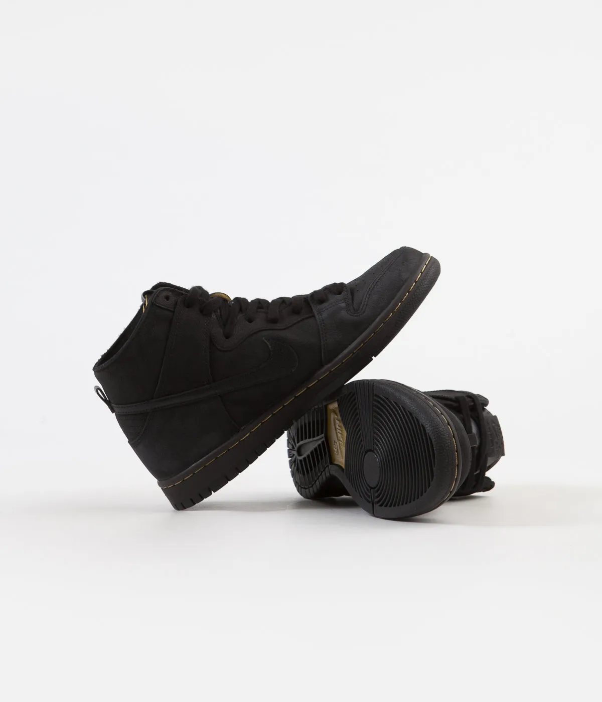 Nike SB Dunk High Pro Deconstructed Premium Shoes - Black / Black - Velvet Brown - Peat Moss