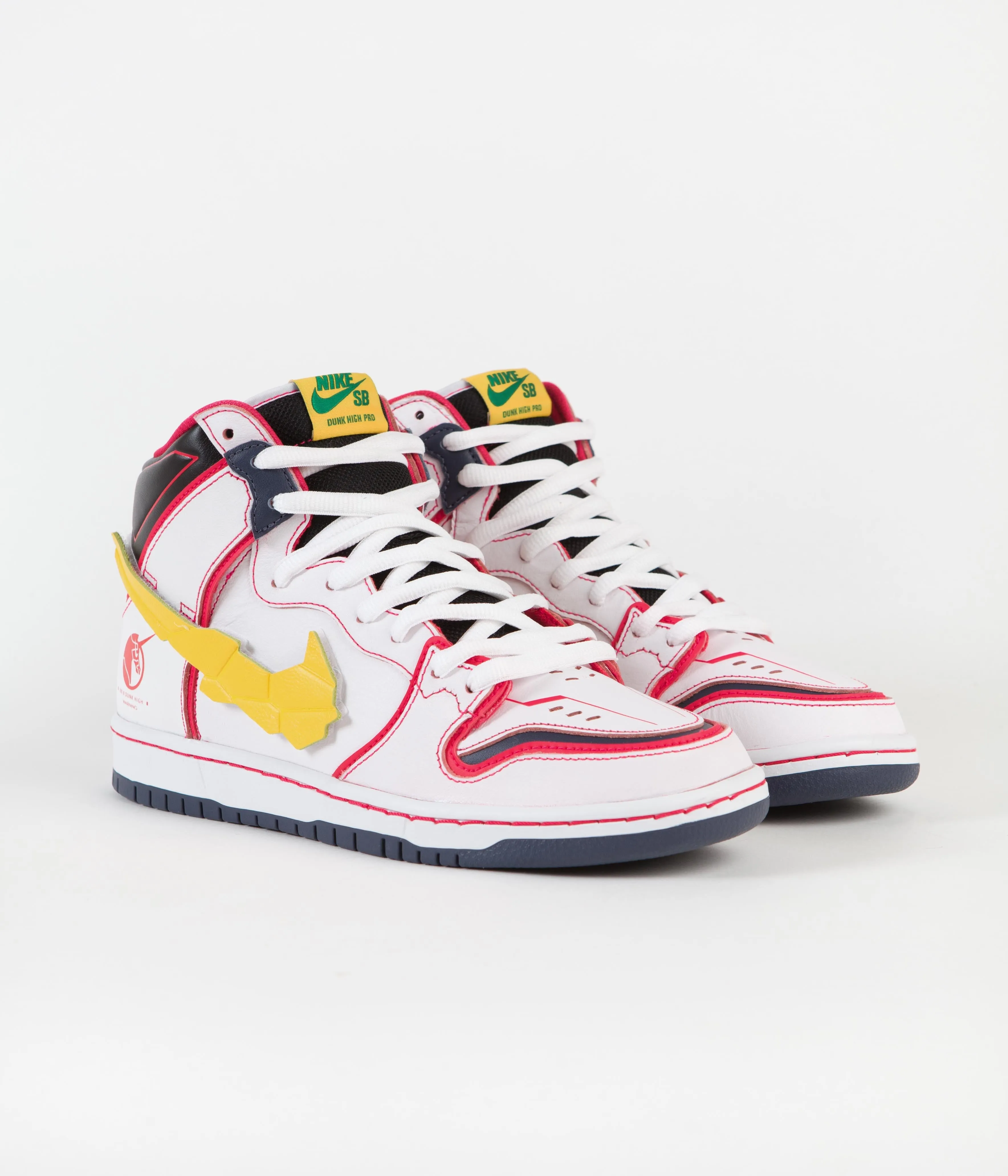 Nike SB Dunk High Pro 'Gundam' Shoes - White / Amarillo