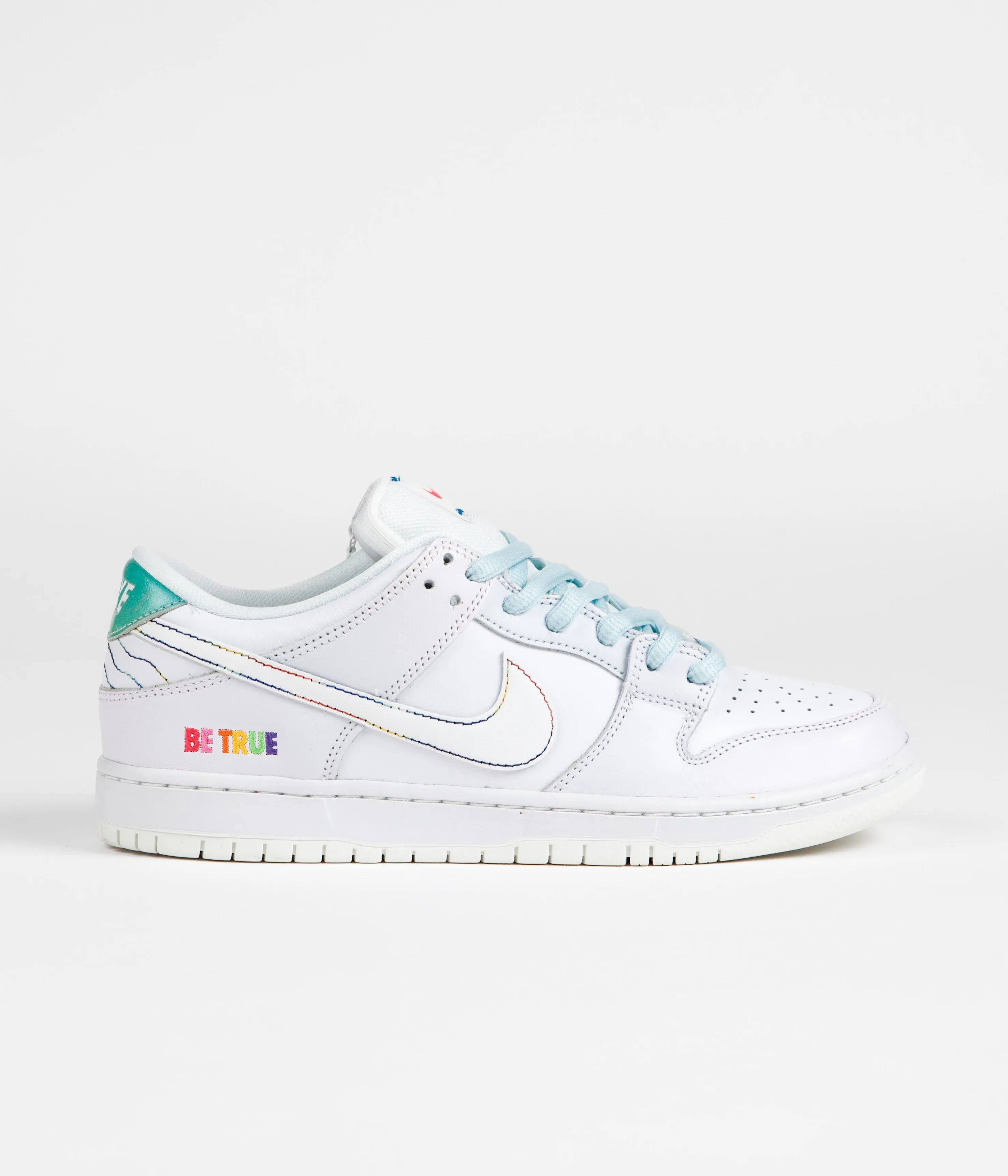 Nike SB Dunk Low 'Be True' Shoes - White / Summit Rainbow - White