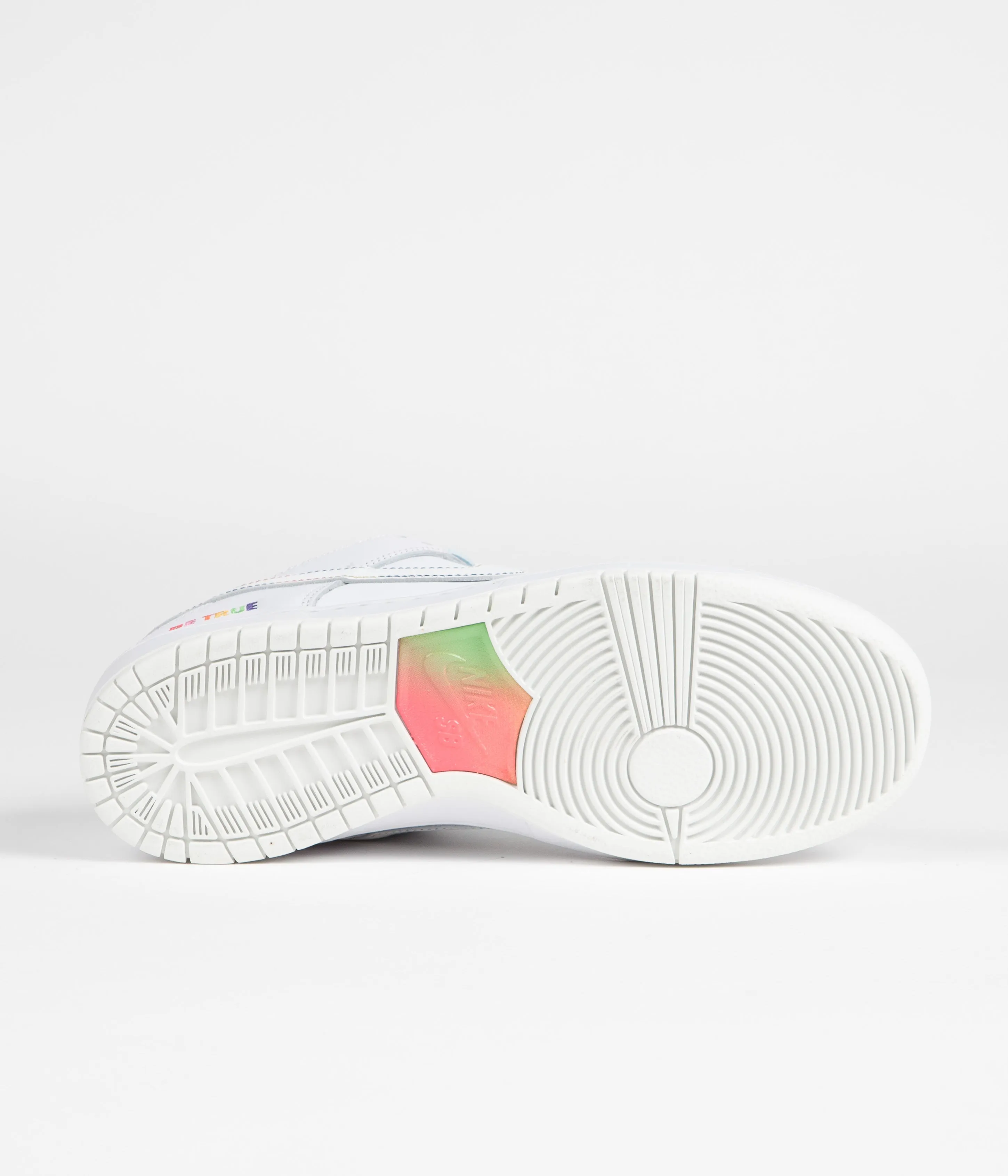 Nike SB Dunk Low 'Be True' Shoes - White / Summit Rainbow - White