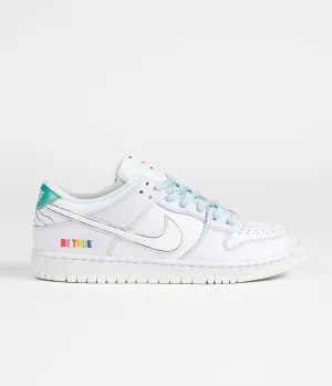 Nike SB Dunk Low 'Be True' Shoes - White / Summit Rainbow - White