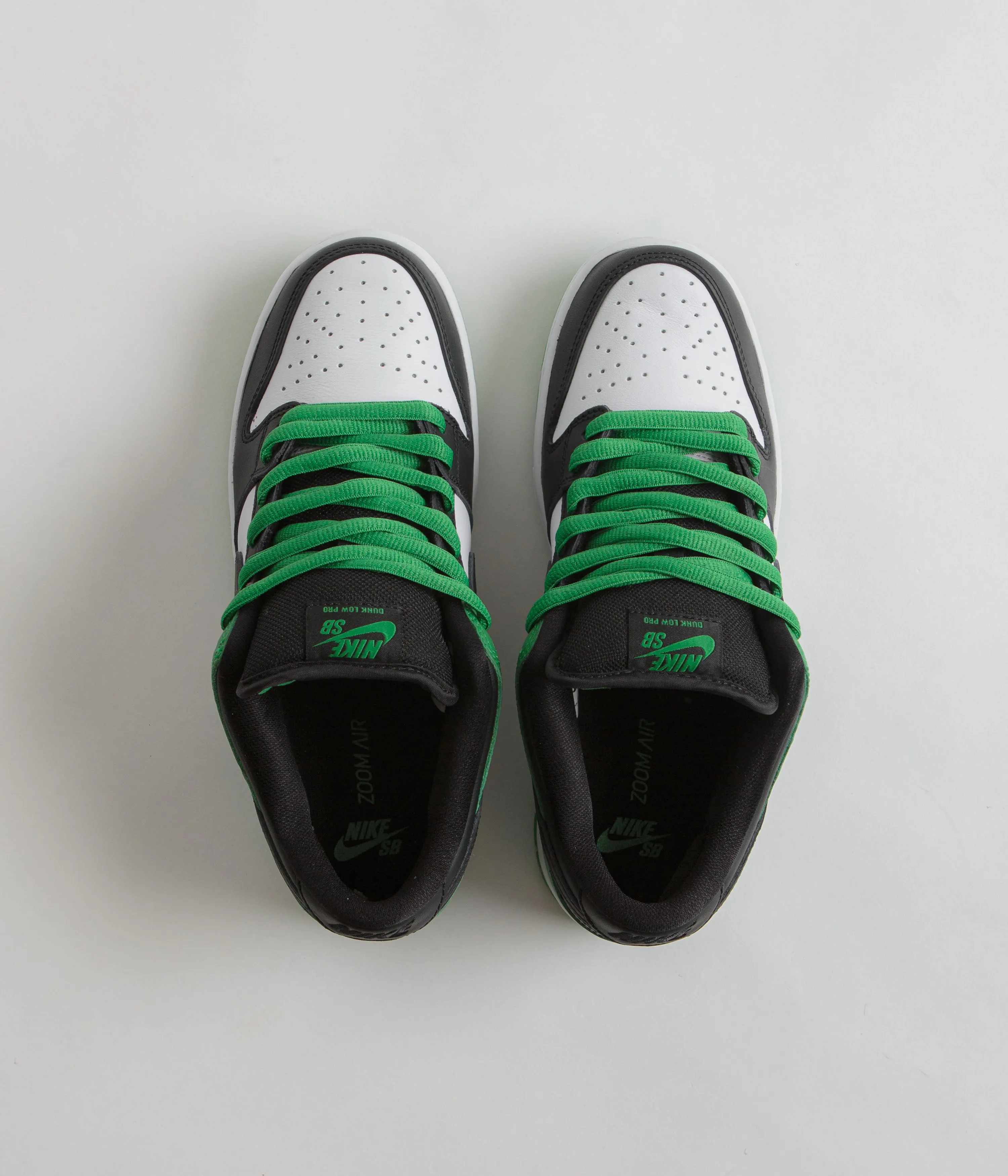 Nike SB Dunk Low Pro Shoes - Classic Green / Black - White - Classic Green - Black