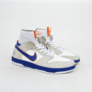 Nike SB - 'Medicom' Dunk High Elite QS Shoes - White / College Blue - White - Gold Post