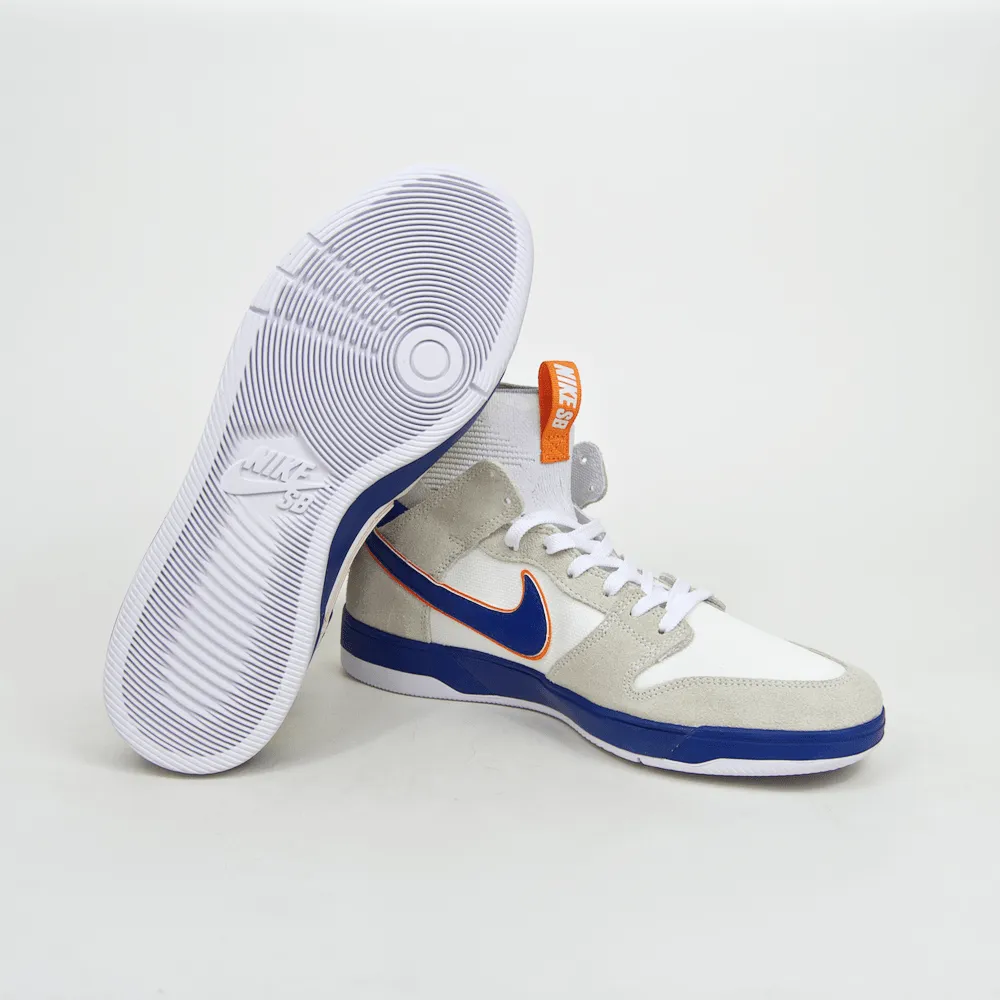 Nike SB - 'Medicom' Dunk High Elite QS Shoes - White / College Blue - White - Gold Post