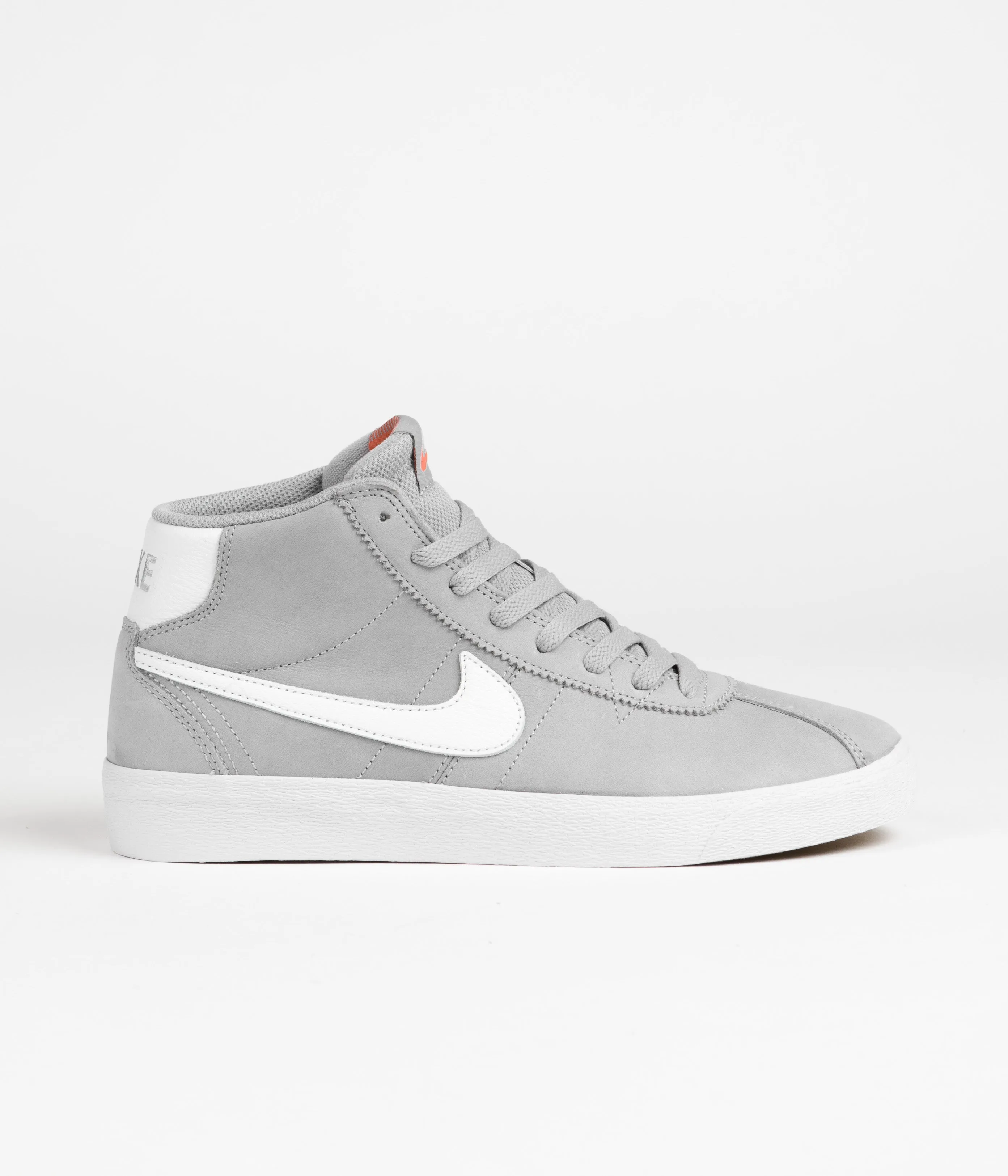 Nike SB Orange Label Bruin High Shoes - Wolf Grey / White - Wolf Grey