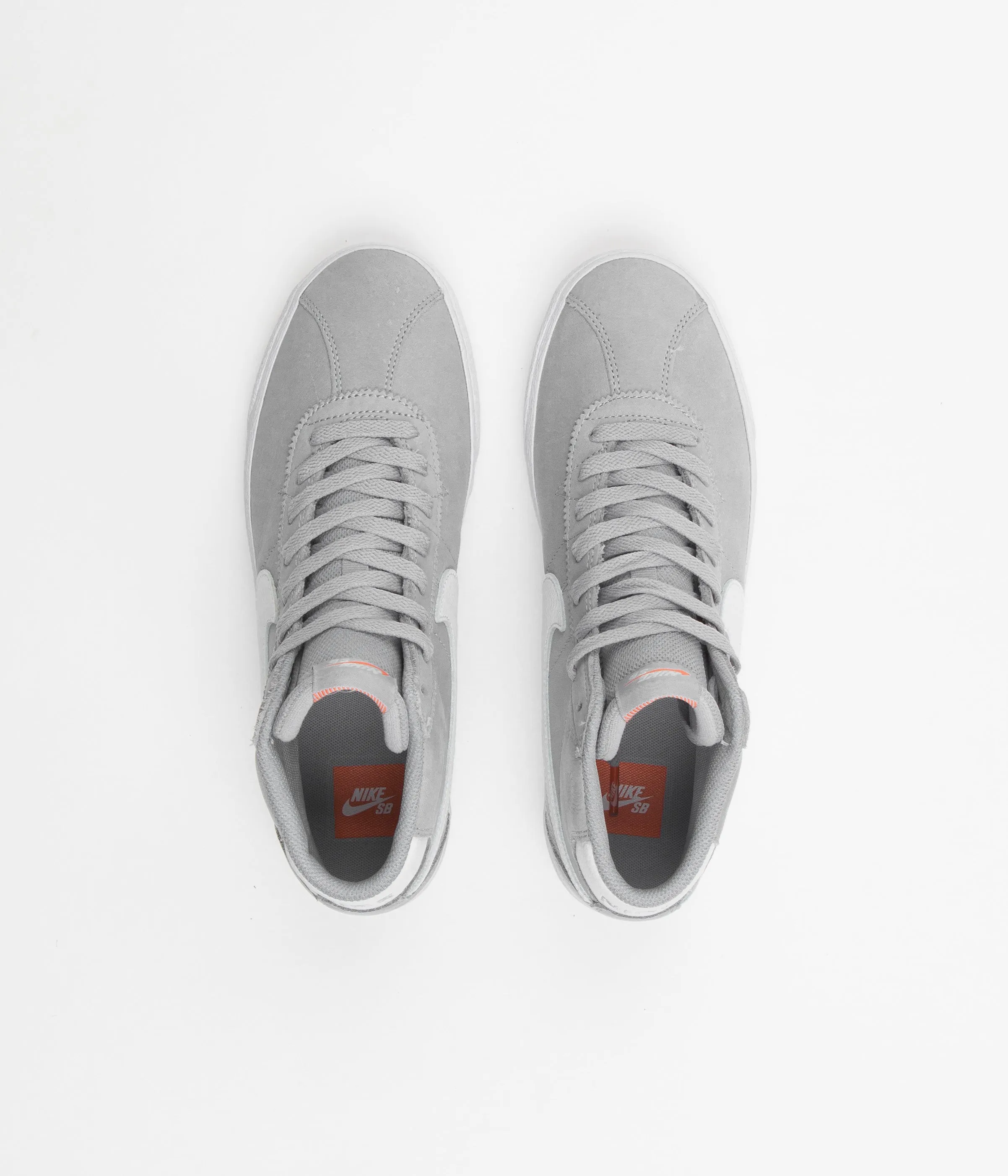 Nike SB Orange Label Bruin High Shoes - Wolf Grey / White - Wolf Grey