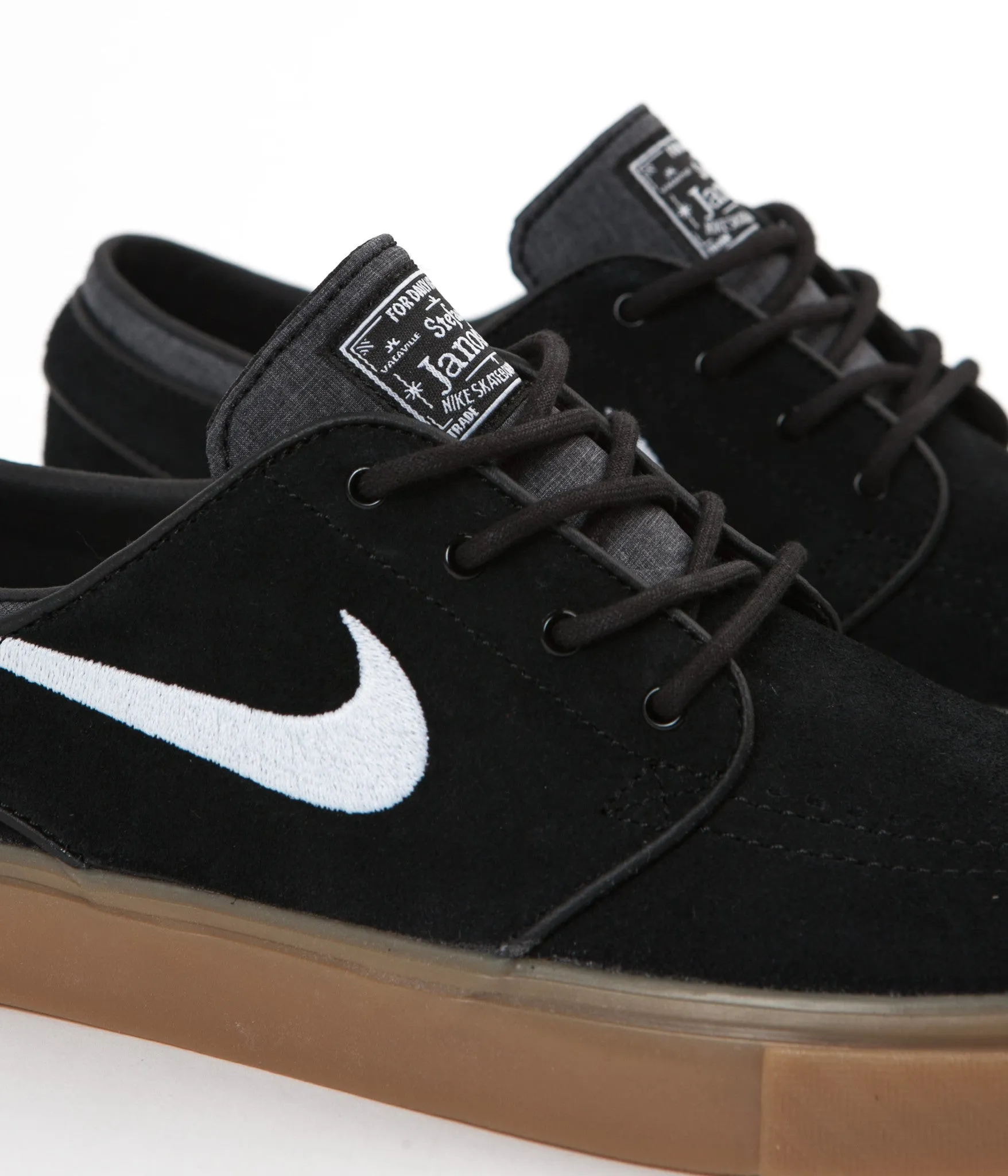 Nike SB Stefan Janoski Shoes - Black / White - Gum Light Brown