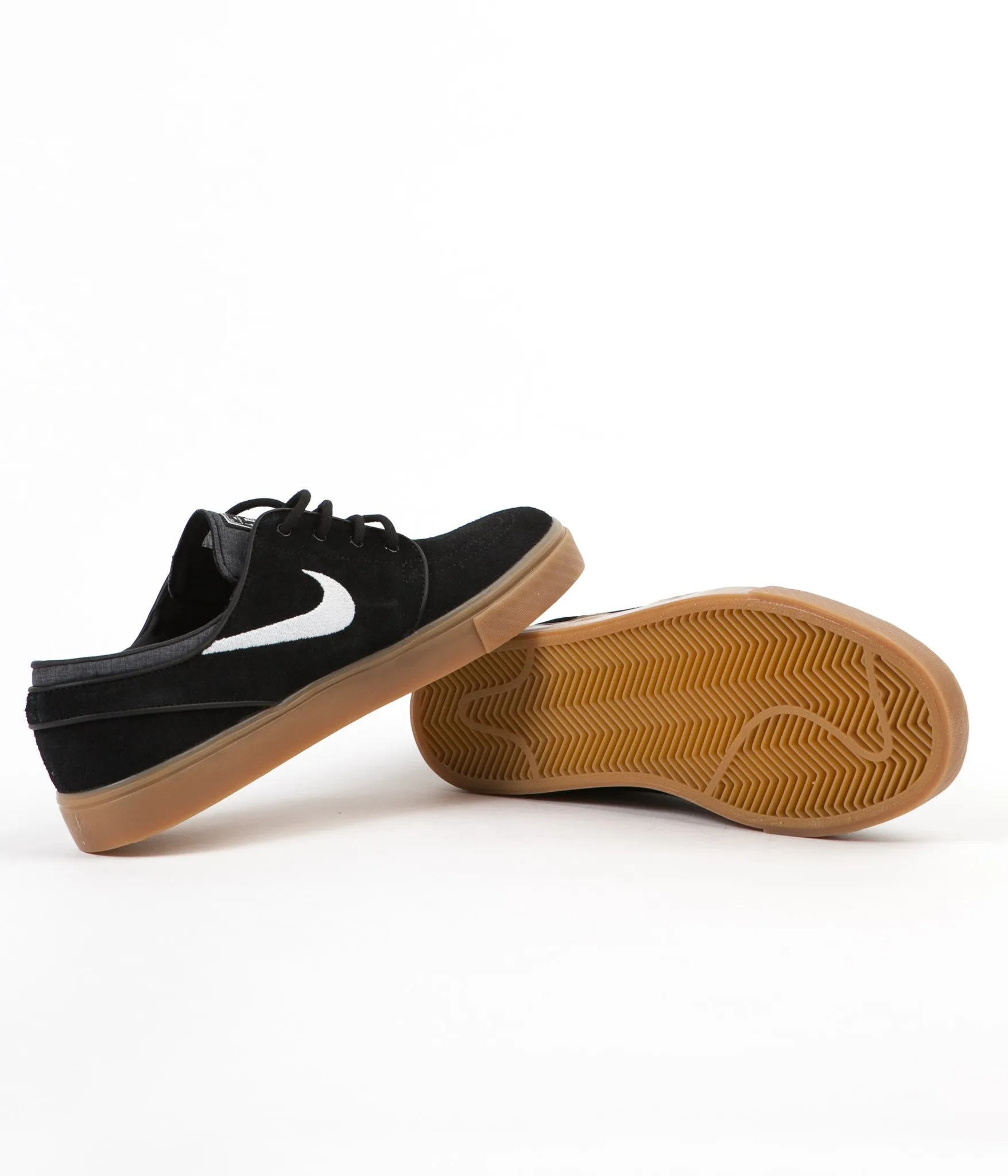 Nike SB Stefan Janoski Shoes - Black / White - Gum Light Brown