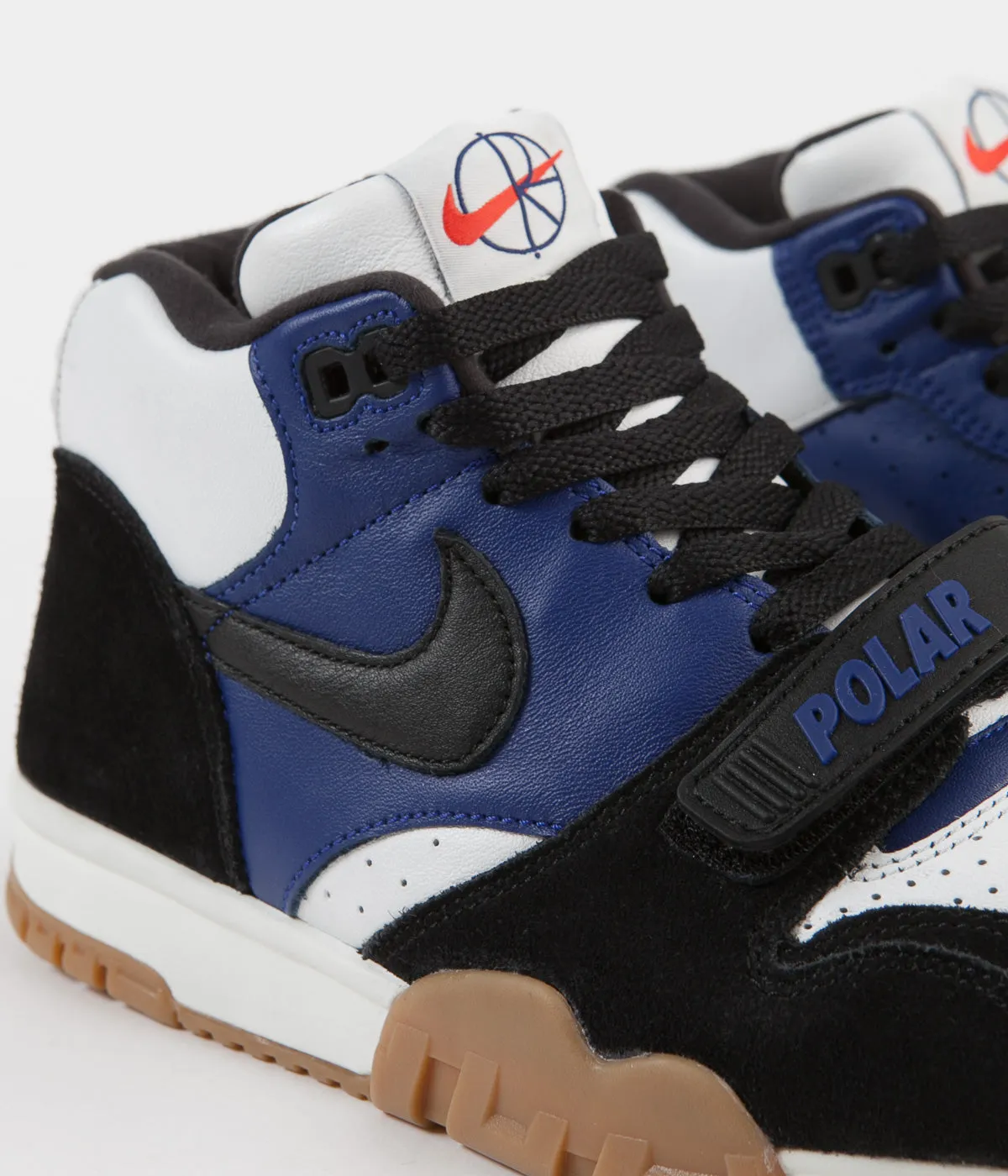 Nike SB x Polar Air Trainer I Shoes - Black / Black / Deep Royal Blue - Summit White