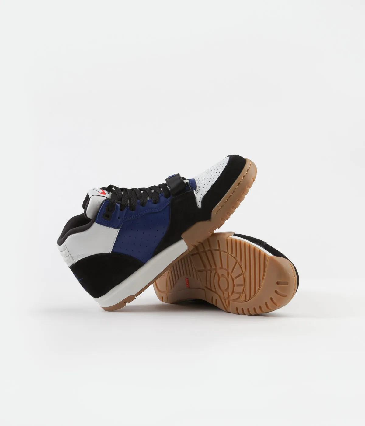 Nike SB x Polar Air Trainer I Shoes - Black / Black / Deep Royal Blue - Summit White